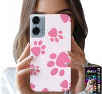ETUI DO MOTOROLA MOTO G35 - RÓŻOWE PSIE ŁAPKI, PLECKI, OBUDOWA CASE