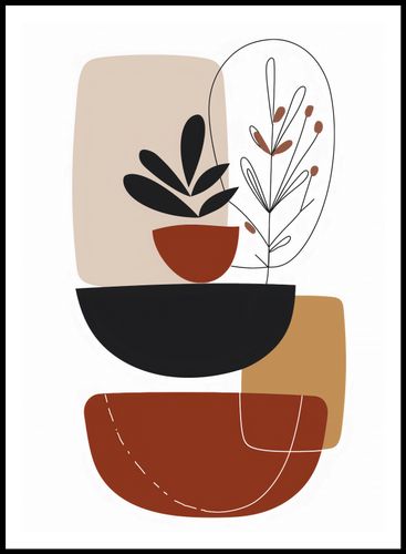 Plakat 67,5x95cm Botaniczna Abstrakcja na Arena.pl
