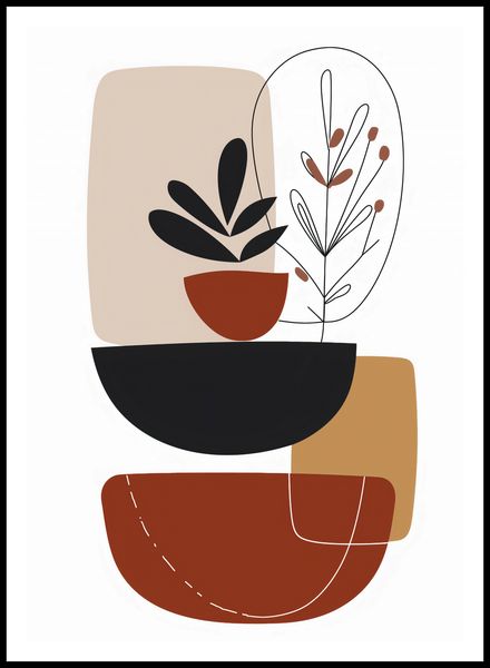 Plakat 67,5x95cm Botaniczna Abstrakcja zdjęcie 3