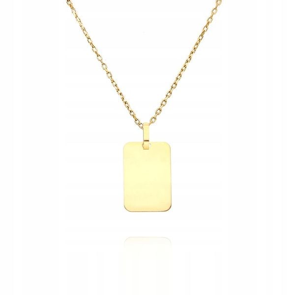 ZŁOTA ZAWIESZKA BLASZKA NIEŚMIERTELNIK 585 zdjęcie 1