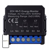 Licznik energii smart AVATTO WPM16-2 Wi-Fi dwukierunkowy