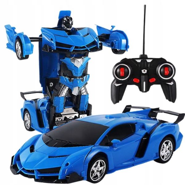 ROBOT TRANSFORMUJĄCY SIE W SAMOCHÓD LAMBO 2W1 AUTO NA PILOT RC DZIECI zdjęcie 1