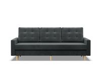 Kanapa trzyosobowa, MILO, velvet, 212x92x92 cm, ciemny szary | TYLETEGOTU