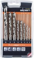WIERTŁA DO DREWNA KOBALTOWE ZESTAW 3-10 MM 8 SZTUK HSS COBALT PCTM ALPEN