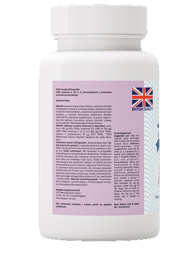 NAVIGATOR ADEK witamina A D3 E K2 MK-7 30 kaps. +GRATIS na Arena.pl