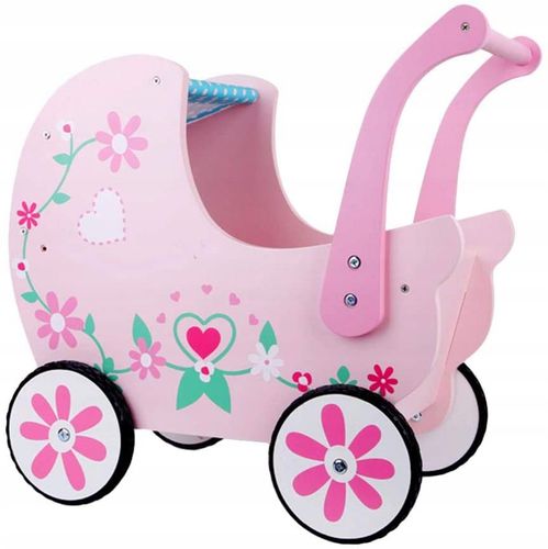 wózek drewniany różowy na Arena.pl