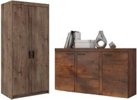 Pojemna szafa dwudrzwiowa + Duża Komoda do salonu Dąb Lefkas