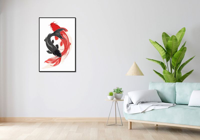 Plakat 61x90,5cm Yin i Yang Koi zdjęcie 4