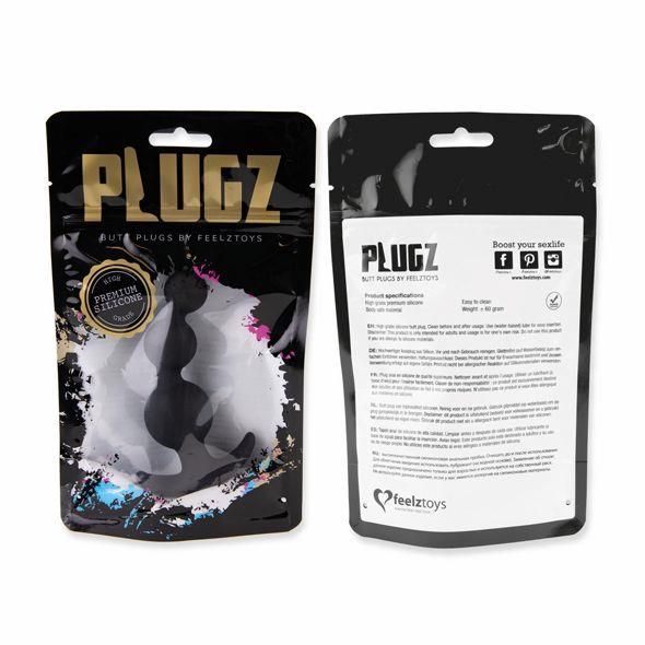Feelztoys - Plugz Butt Plug Black Nr. 4 zdjęcie 3