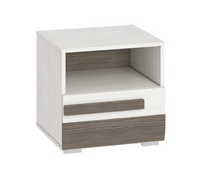 Stolik Nocny 1 Szuflada 1SZ 46 cm Sosna Śnieżna + Bodega Szara BLINKA ML