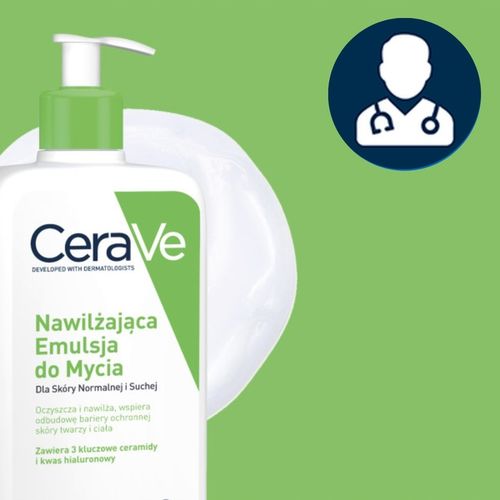 CeraVe Emulsja Nawilżająca do Mycia 236ml, Żel Myjący Trądzik 236ml +GRATIS na Arena.pl