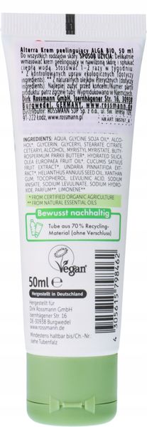ALTERRA KREM PEELINGUJĄCY ALGI BIO 50 ML zdjęcie 2