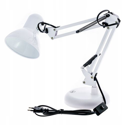 Lampka LED na E27 Biurkowa Lampa Szkolna Nocna Kreślarska Regulowana Uchwyt na Arena.pl