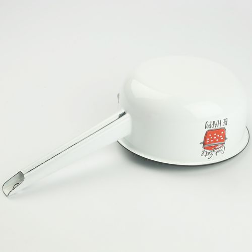 RONDEL 1,5L EMALIOWANY GŁADKI WZÓR BE HAPPY GARNEK RONDELEK TRADYCYJNY na Arena.pl