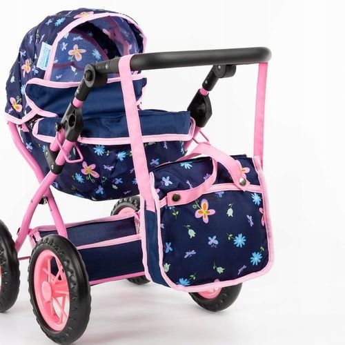 KINDERPLAY WÓZEK DLA LALEK GŁĘBOKI GONDOLA SKŁADANY TORBA REGULOWANA RĄCZKA na Arena.pl