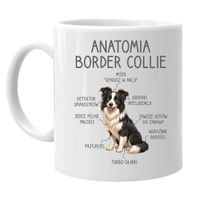 Anatomia border collie - kubek na prezent  dla miłośnika psów