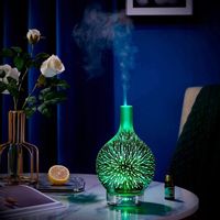 NAWILŻACZ POWIETRZA LAMPA NOCNA 3D SZKLANY DYFUZOR AROMATERAPIA Dzień Matki