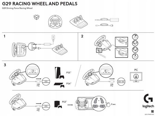 Kierownica Logitech Driving Force G29 PS4 PS5 PC + BIEGI / Skrzynia biegów na Arena.pl