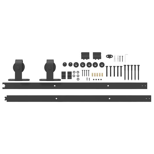 System do montażu drzwi przesuwnych, 183 cm, stal, czarny na Arena.pl