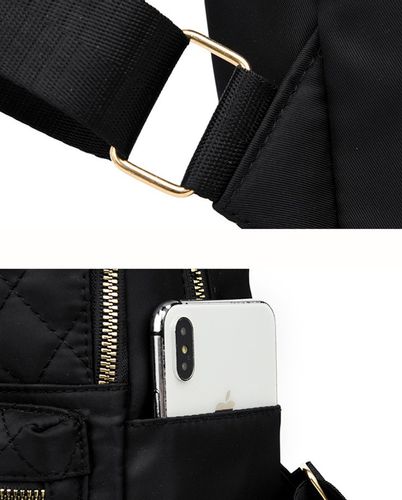 Plecak Czarny Wodoodporny Pikowany Damski Pojemny na Arena.pl