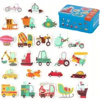 DLA DZIECI KOLOROWE PUZZLE POJAZDY