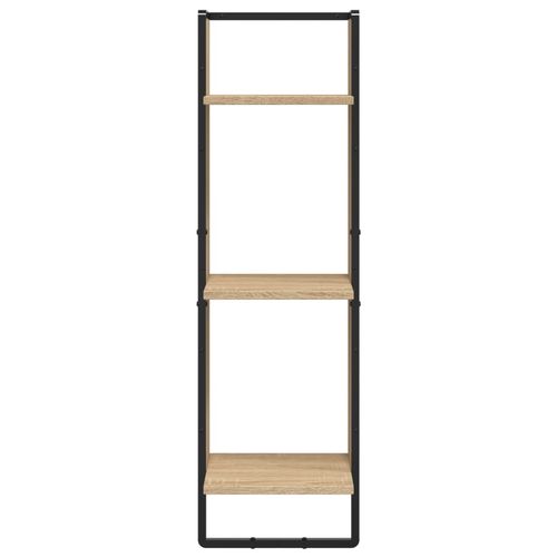 Zestaw 6 półek ściennych z drążkami, dąb sonoma na Arena.pl