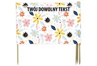 PARAWAN PLAŻOWY Kwiatki z indywidualnym napisem 5 PANELI 41.5