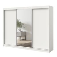 Szafa przesuwna z lustrem Fiore 3D1L 250 Biała/Srebrny