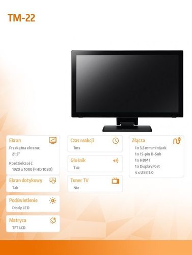 Monitor dotykowy TM-22 22 cale Full HD Multi-Touch na Arena.pl