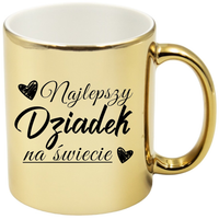 KUBEK ZŁOTY PREMIUM PREZENT DZIEŃ DZIADKA RÓŻNE WZORY DZIADEK