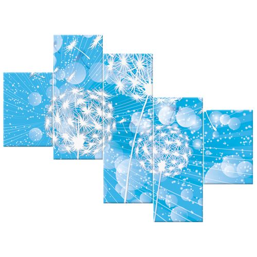 Obraz 100X75 Dmuchawce Abstrakcja Błękitne Tle na Arena.pl