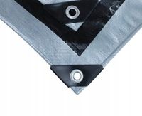 PLANDEKA OKRYCIOWA 120g/m2 5x6m SZARA UV WZMOCNIONE BRZEGI