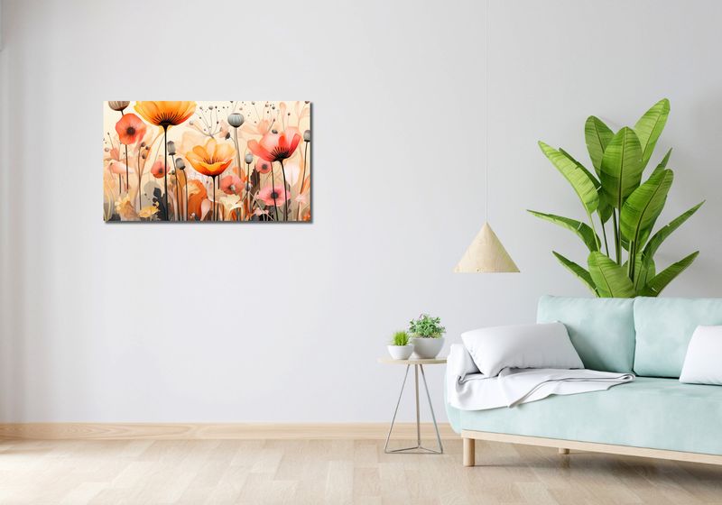 Obraz 90x50cm Taneczne Maki zdjęcie 2