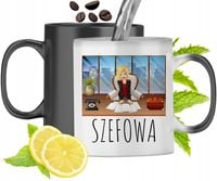 Kubek Magiczny Dla Szefowej Zmieniający Kolor Z Nadrukiem Ze Zdjęciem