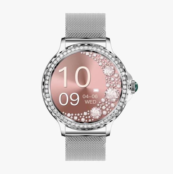 SMARTWATCH DAMSKI ZEGAREK Z FUNKCJĄ ROZMOWY NX1 SILVER MENU PL zdjęcie 3