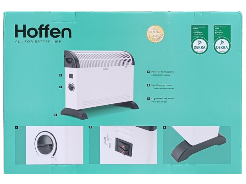 Grzejnik konwektorowy Hoffen 2000W - Biały zdjęcie 8