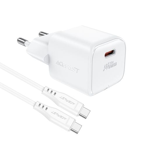 mini ładowarka sieciowa pd 20w gan + kabel usb-c biała na Arena.pl