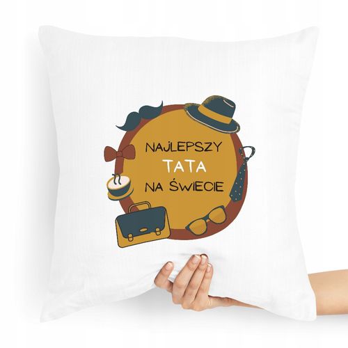 Poduszka Prezent Dla Taty Ojca Najlepszy Tata Z Nadrukiem Ze Zdjęciem na Arena.pl