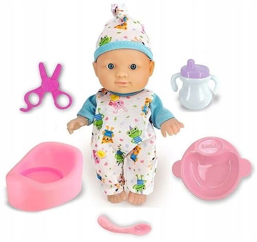 LALKA BOBAS W UBRANKU 20CM Z AKCESORIAMI NOCNIK BUTELKA na Arena.pl