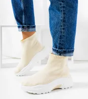 Beżowe wysokie sneakersy Melasak 39