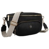 miejska, czarna nerka damska ze skóry ekologicznej zawieszona