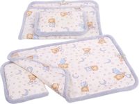 Pościel BOBO do wózka i kołyski kołderka i poduszka MISIE NA ECRU