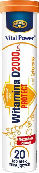 KRUGER WITAMINY MUSUJĄCE WITAMINA D 20TAB 2000J zdjęcie 1