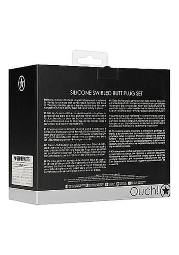 swirled butt plug set - black na Arena.pl