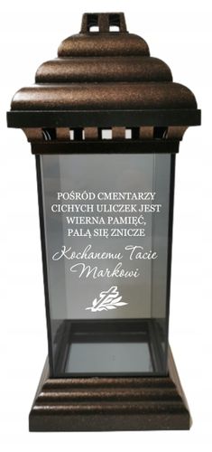 ZNICZ LAMPION dedykacja GRAWEREM rocznica śmierci na Arena.pl