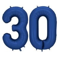 Balony foliowe liczba 30 granatowy, 86 cm