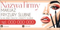 BANER OCZKOWANY reklama 100x50 cm różne wzory MAKIJAŻ FRYZURY ŚLUBNE