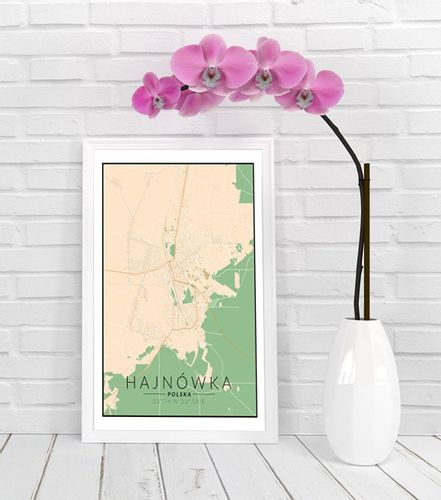 Hajnówka mapa kolorowa - plakat 42x59,4 cm na Arena.pl