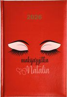 Kalendarz A5 2026 tygodniowy KSIĄŻKOWY PREZENT DLA MAKEUPISTKI + IMIĘ