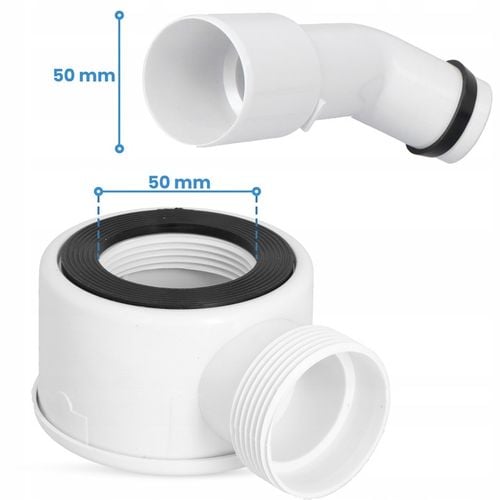 Syfon Brodzika 50 mm CZYSZCZONY GÓRY Odpływ Prysznica Wanny Niski na Arena.pl